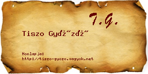 Tiszo Győző névjegykártya